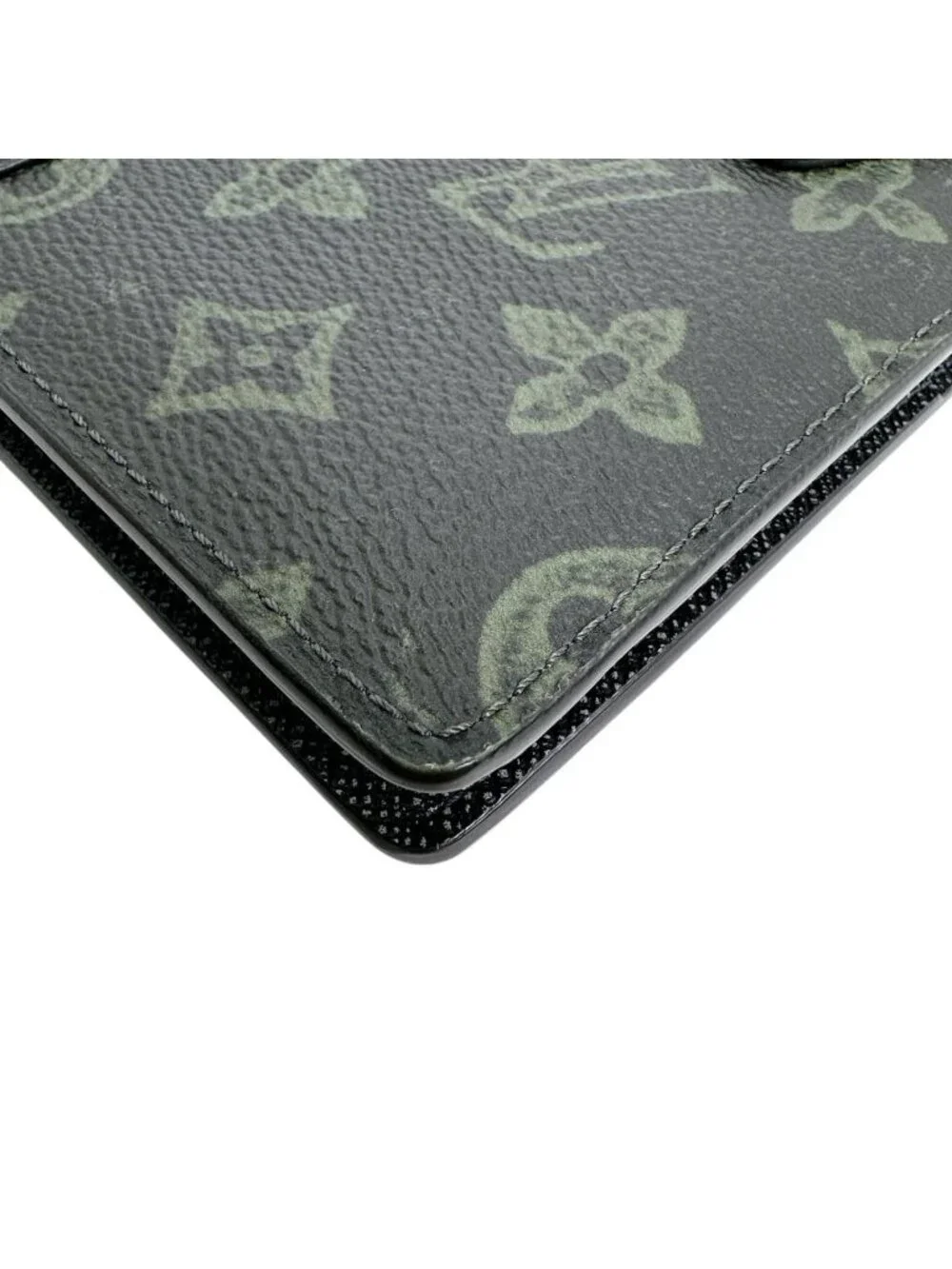 Louis Vuitton Monogram Bi Foldlong Wallet Portefeuille Brazza NM Green